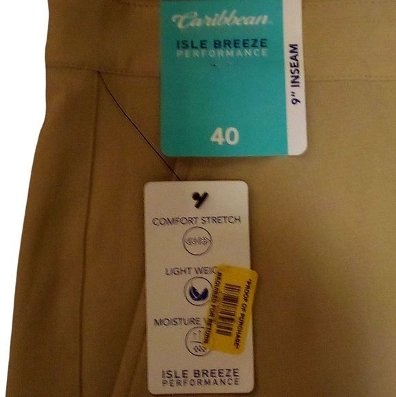 Caribbean - Men's Isle Breeze Proformance, 40" Waist, 9" Inseam, Woven Polyester - Picture 9 of 11